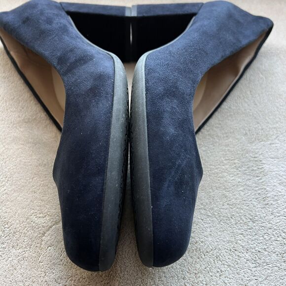 ABEO Tempo Navy Blue Suede Block Heel Classic Pumps Minimalist Women’s 9 - Picture 7 of 15